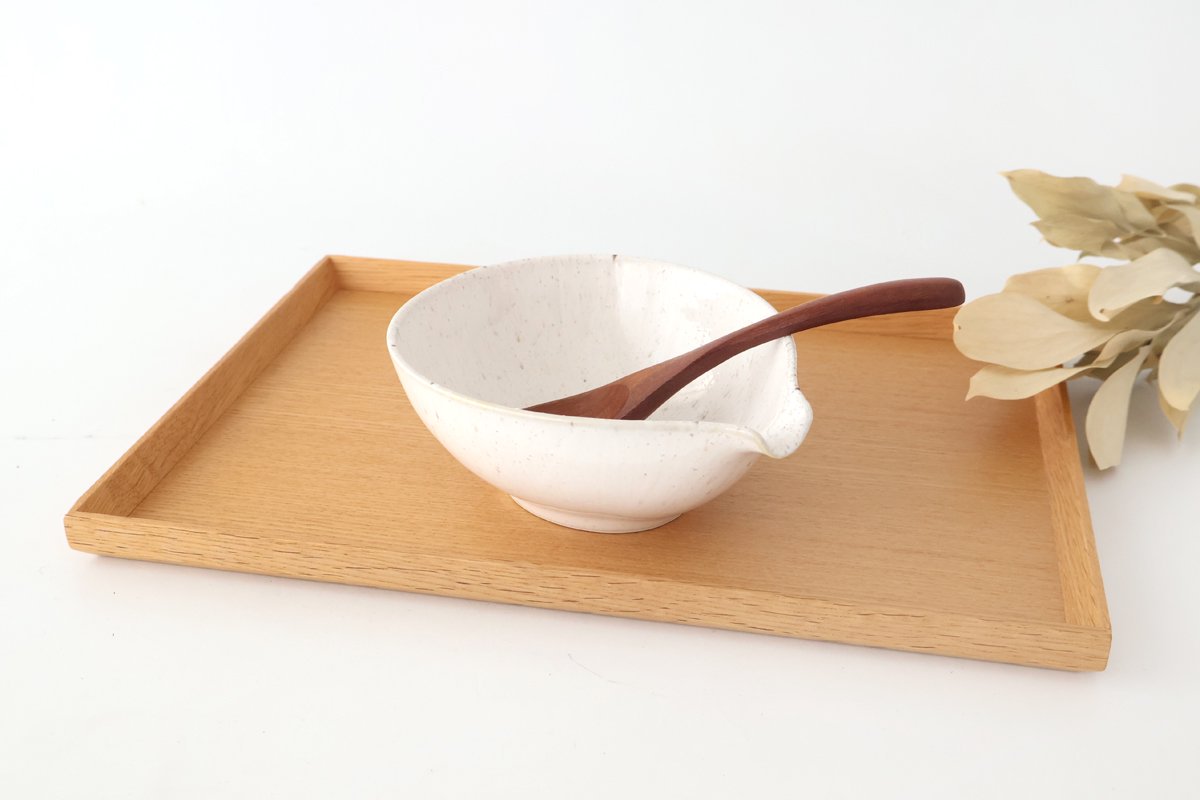 Fig-shape Bowl Katakuchi White 15cm/6in | Serving Bowl Mino Ware