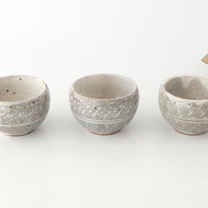 Round Small Bowl Gray Tobikanna | Kobachi Mino Ware