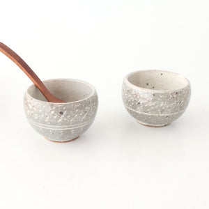 Round Small Bowl Gray Tobikanna | Kobachi Mino Ware