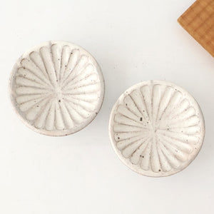 White Shaving Small Plate Kohiki | Mino Ware