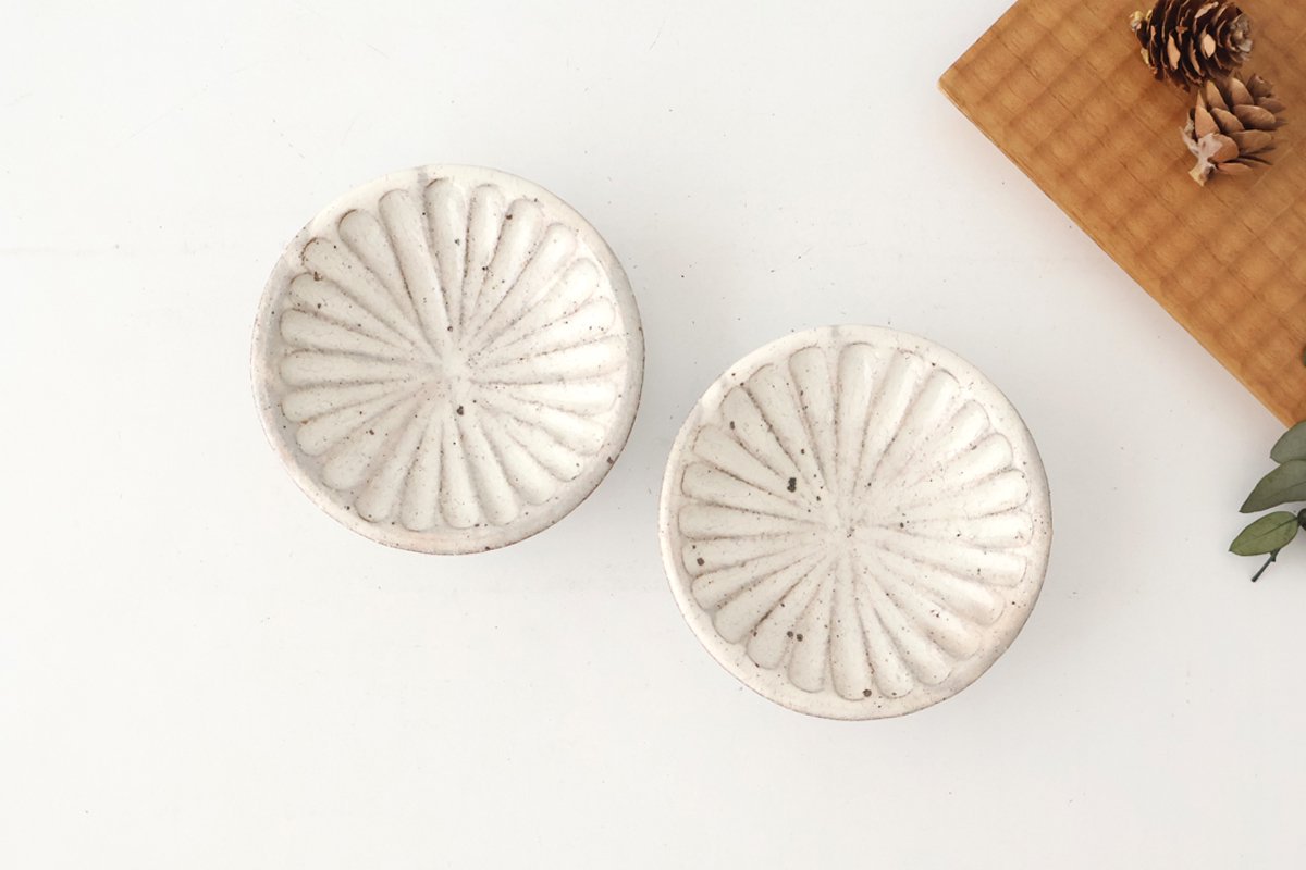 White Shaving Small Plate Kohiki | Mino Ware