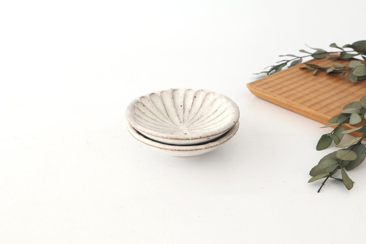 White Shaving Small Plate Kohiki | Mino Ware