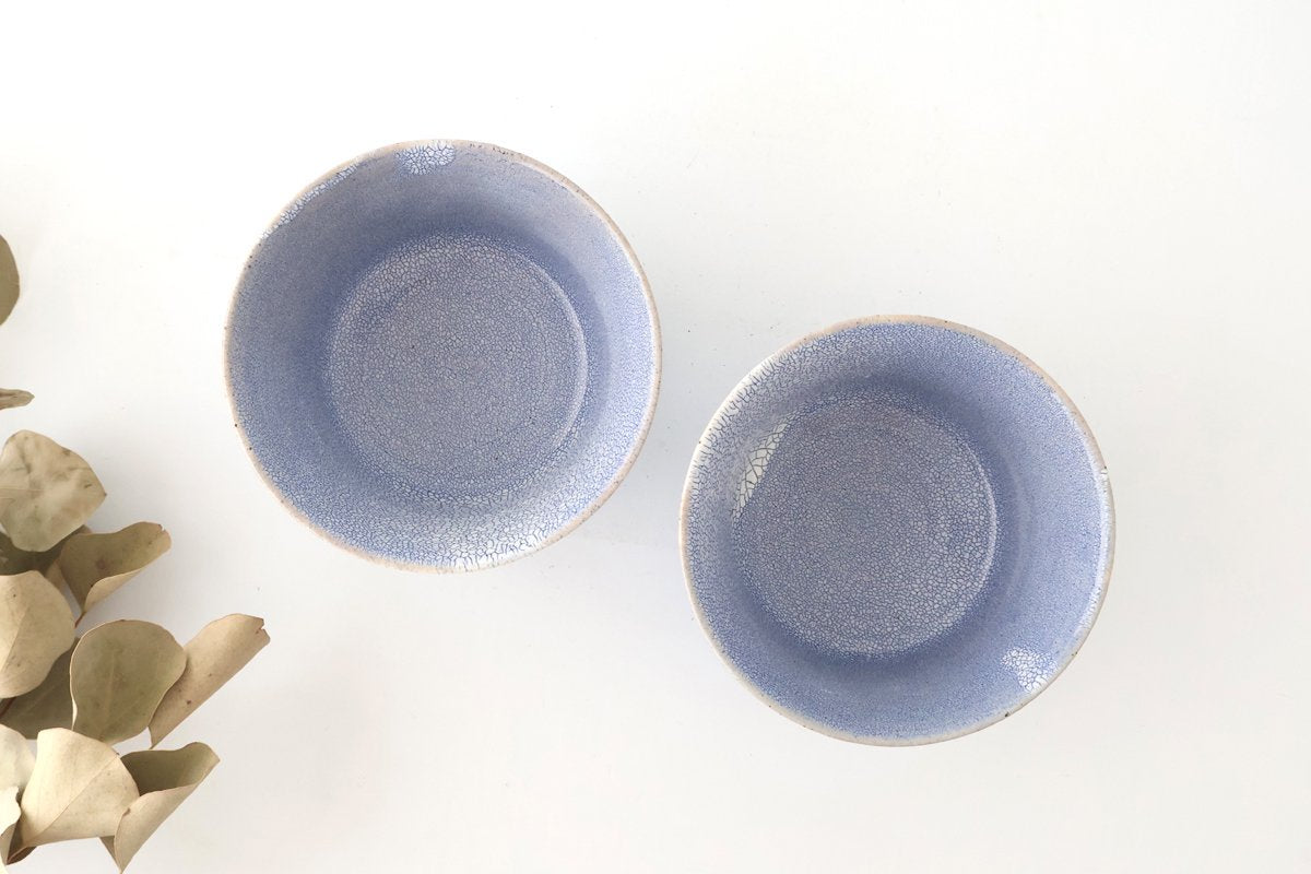 Round Bowl Blue Kairagi 13.5cm/ 5.3in | Kobachi Mino ware