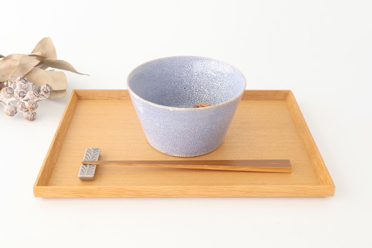 Round Bowl Blue Kairagi 13.5cm/ 5.3in | Kobachi Mino ware