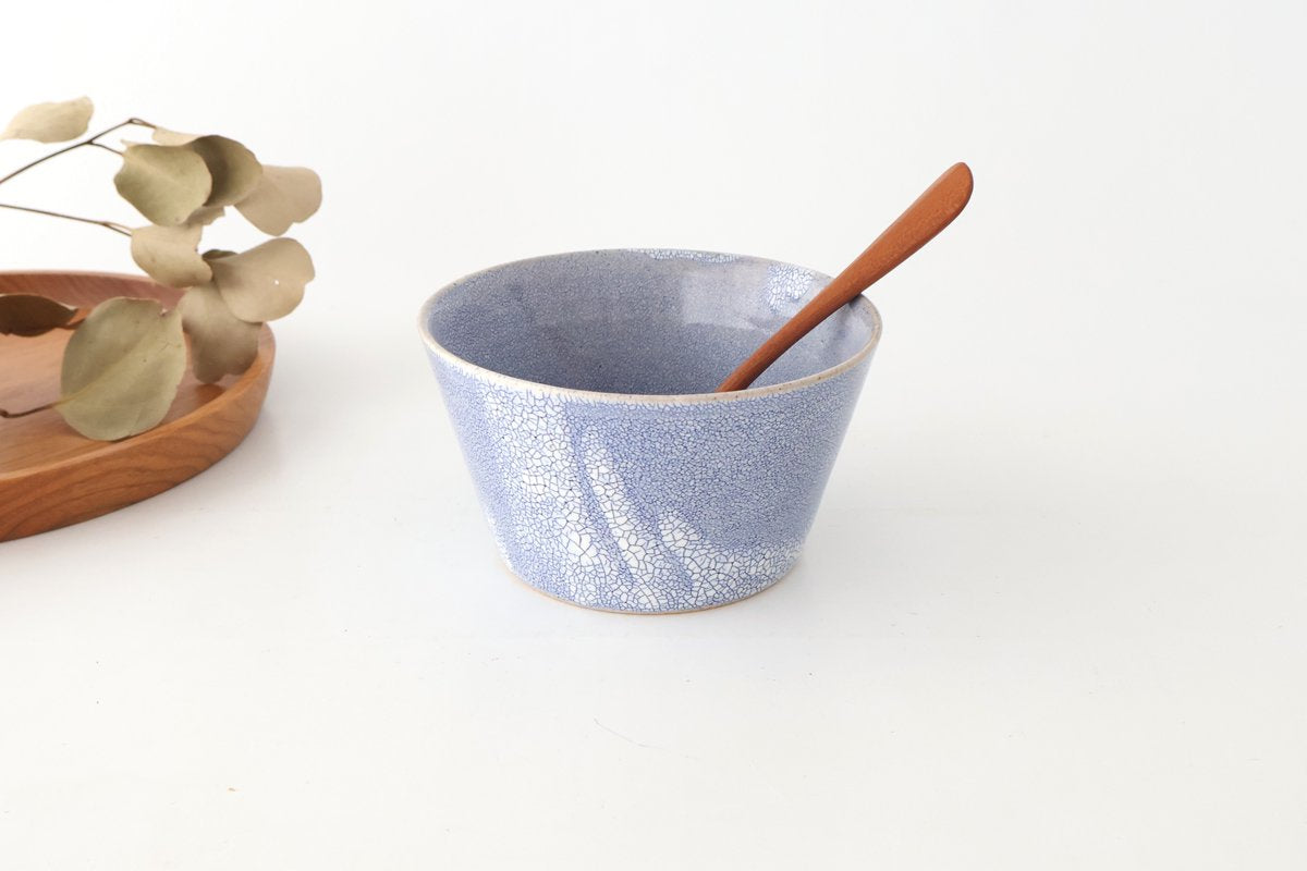 Round Bowl Blue Kairagi 13.5cm/ 5.3in | Kobachi Mino ware