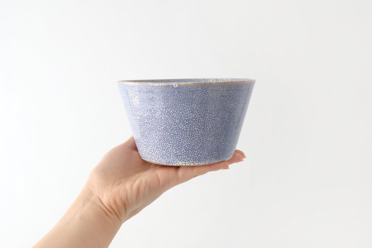 Round Bowl Blue Kairagi 13.5cm/ 5.3in | Kobachi Mino ware