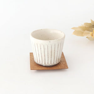 Soba Choko Shaved White | Free Cup Mino Ware