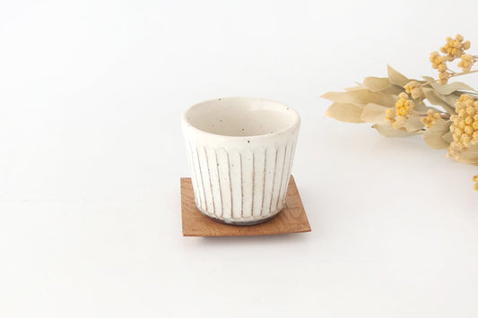 Soba Choko Shaved White | Free Cup Mino Ware