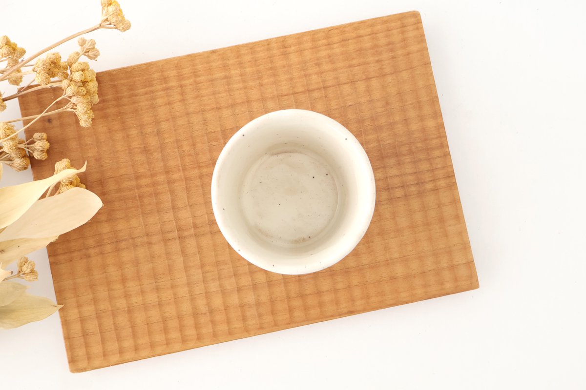 Soba Choko Shaved White | Free Cup Mino Ware