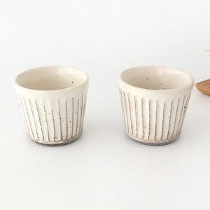 Soba Choko Shaved White | Free Cup Mino Ware