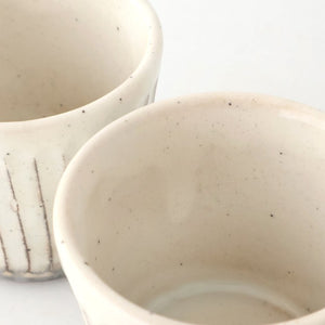 Soba Choko Shaved White | Free Cup Mino Ware