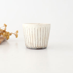 Soba Choko Shaved White | Free Cup Mino Ware