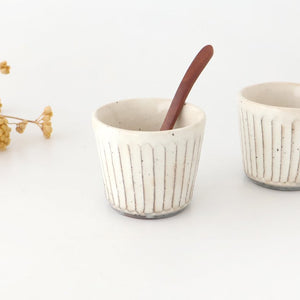 Soba Choko Shaved White | Free Cup Mino Ware