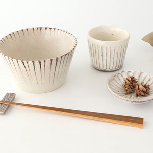 Soba Choko Shaved White | Free Cup Mino Ware