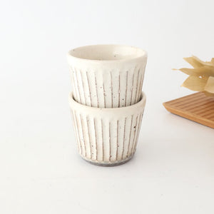 Soba Choko Shaved White | Free Cup Mino Ware