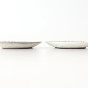 White Decorated Shaving Small Plate｜Mino Ware