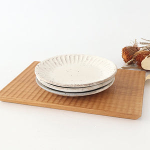 White Decorated Shaving Small Plate｜Mino Ware