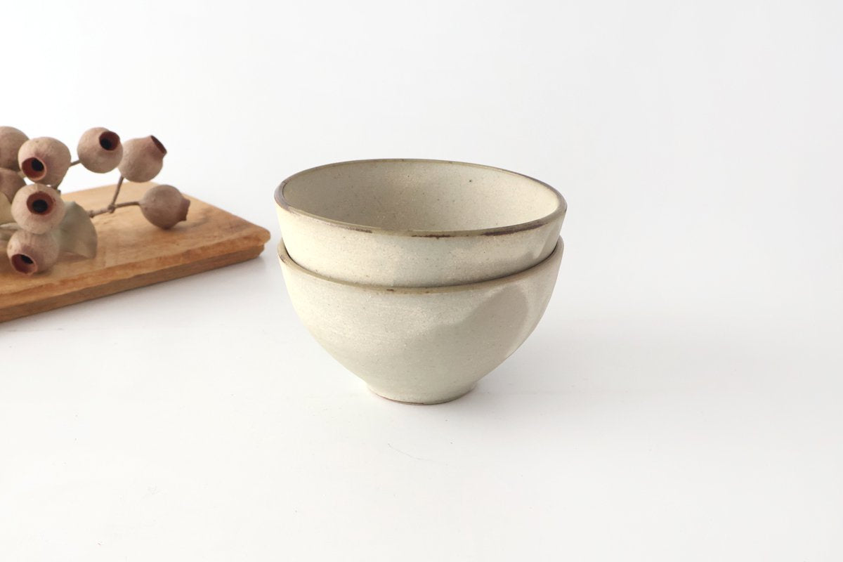 [Uchiru special order]Rice Bowl Matte Gray L | Mino Ware