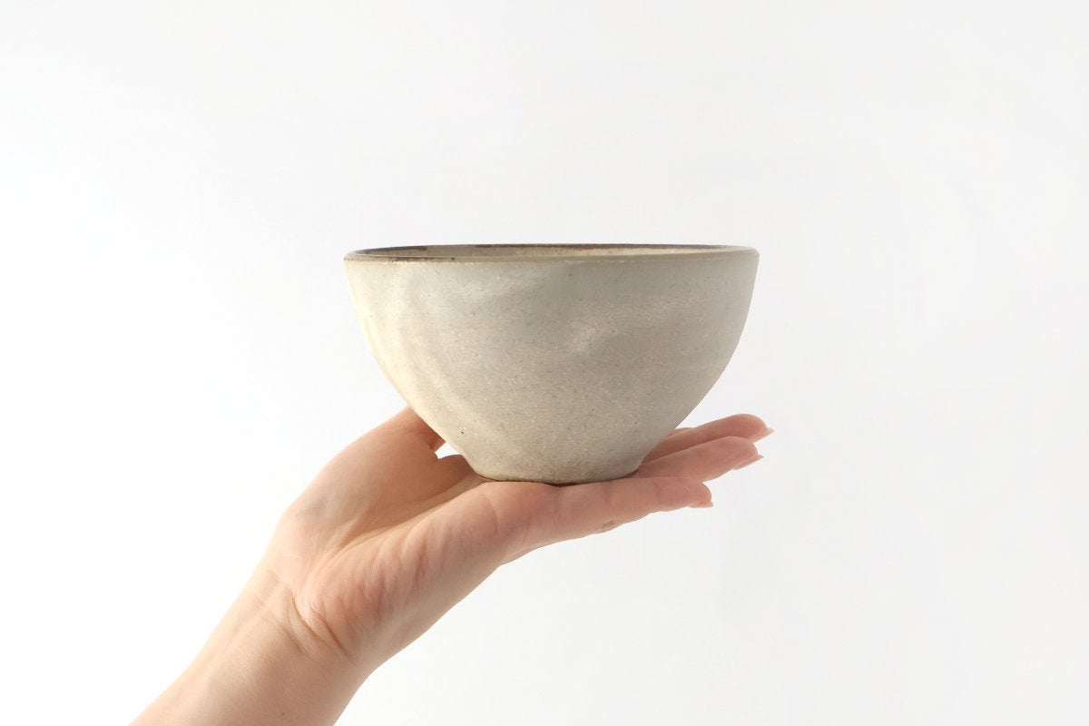 [Uchiru special order]Rice Bowl Matte Gray L | Mino Ware