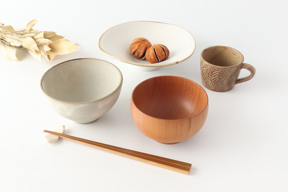 [Uchiru special order]Rice Bowl Matte Gray L | Mino Ware