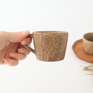 Mini Mug Shaved Brown｜Mino Ware