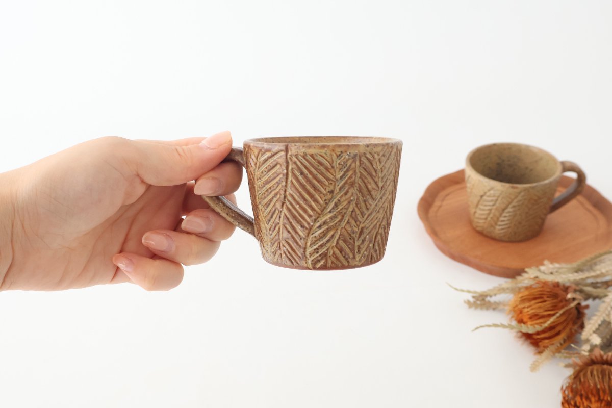 Mini Mug Shaved Brown｜Mino Ware