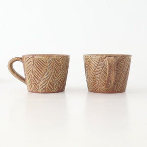 Mini Mug Shaved Brown｜Mino Ware