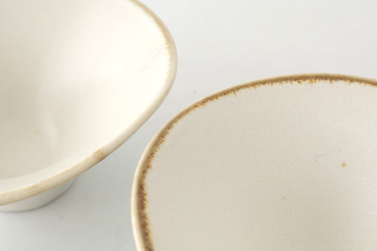 Small Bowl Morning Glory-shape White | Kobachi Mino Ware