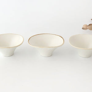 Small Bowl Morning Glory-shape White | Kobachi Mino Ware