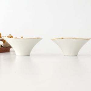 Small Bowl Morning Glory-shape White | Kobachi Mino Ware