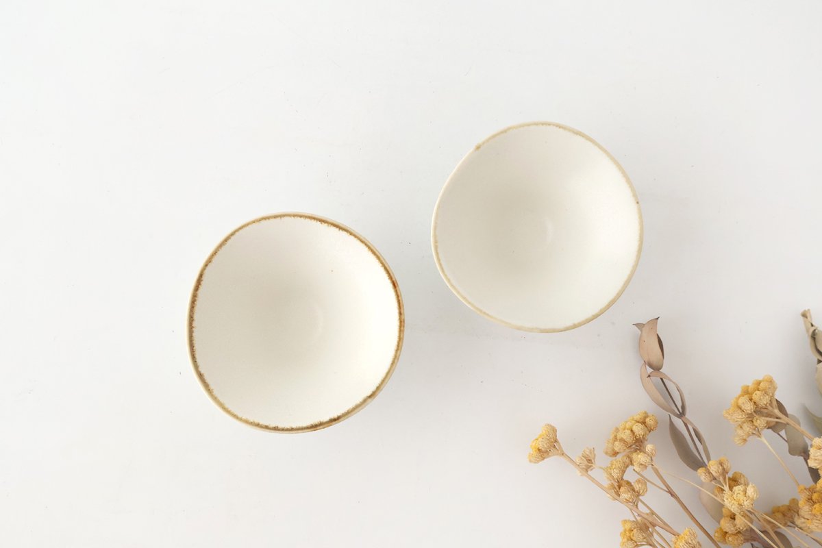 Small Bowl Morning Glory-shape White | Kobachi Mino Ware