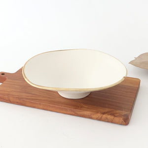 Morning Glory-shaped Bowl White | Serving Bowl Mino Ware