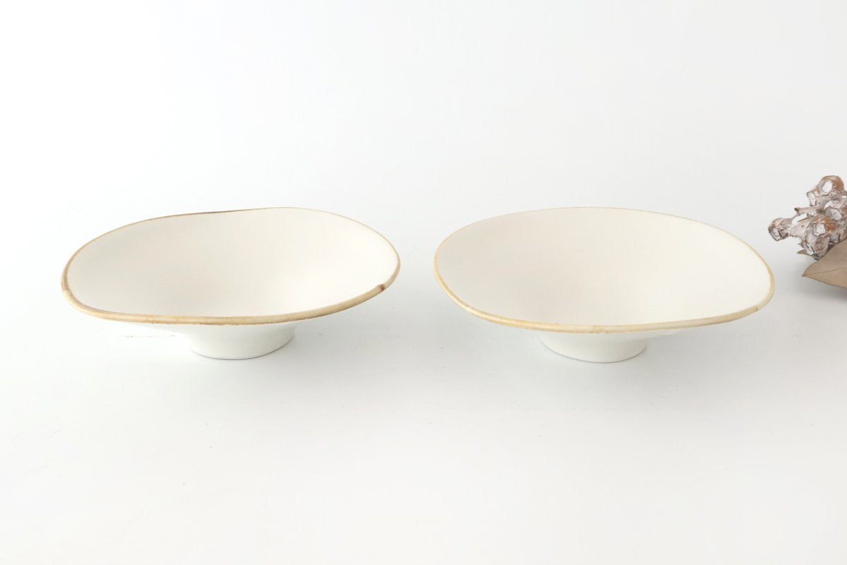 Morning Glory-shaped Bowl White | Serving Bowl Mino Ware