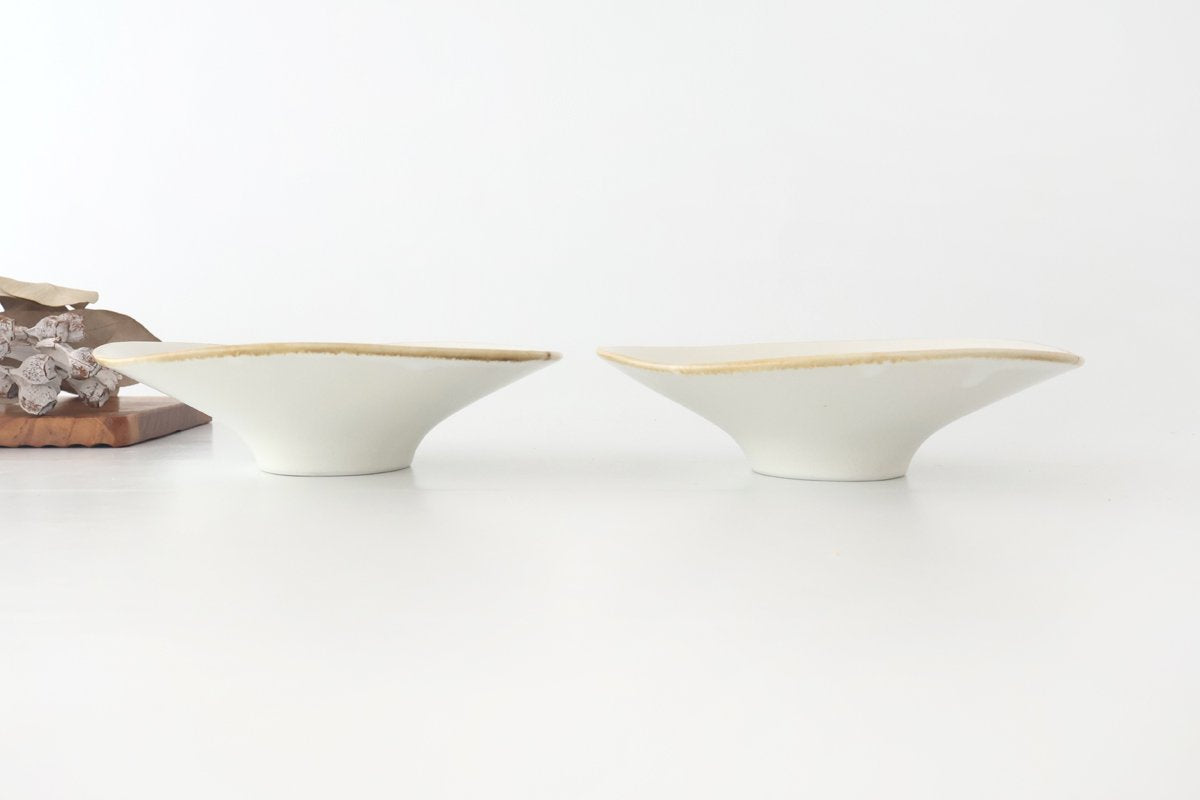 Morning Glory-shaped Bowl White | Serving Bowl Mino Ware