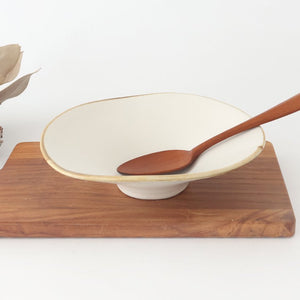 Morning Glory-shaped Bowl White | Serving Bowl Mino Ware