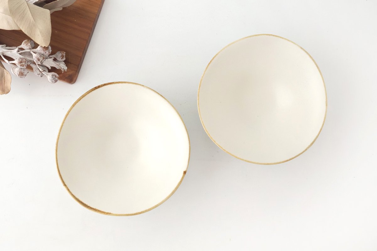 Morning Glory-shaped Bowl White | Serving Bowl Mino Ware