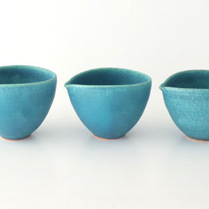 Katakuchi Small Bowl Turquoise Blue | Shigaraki Ware