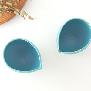 Katakuchi Small Bowl Turquoise Blue | Shigaraki Ware