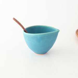 Katakuchi Small Bowl Turquoise Blue | Shigaraki Ware