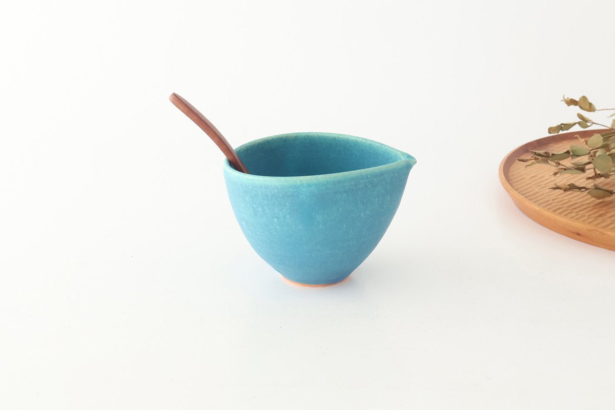 Katakuchi Small Bowl Turquoise Blue | Shigaraki Ware