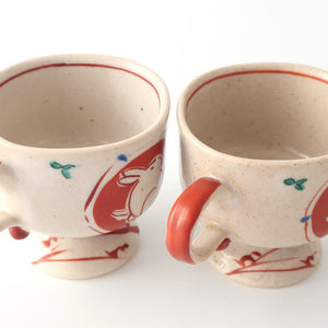 Zoho Kiln Footed Mug Red Rabitt | Mino Ware