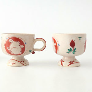 Zoho Kiln Footed Mug Red Rabitt | Mino Ware