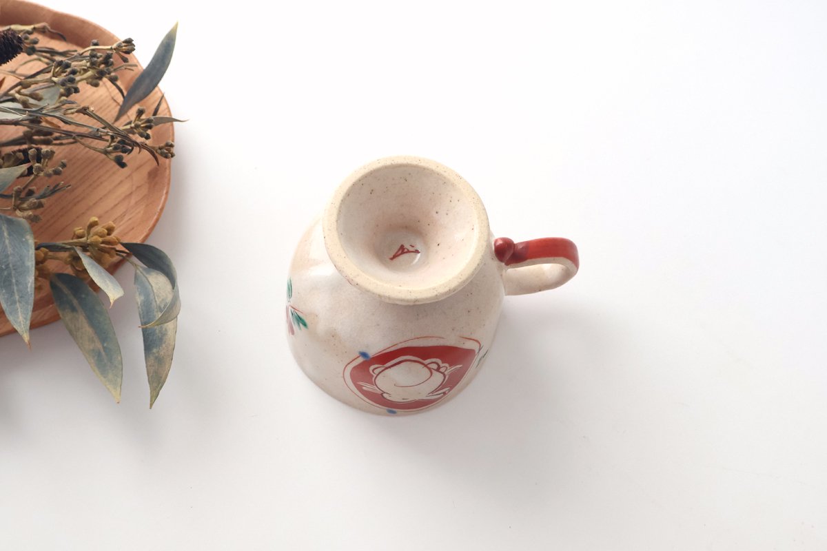 Zoho Kiln Footed Mug Red Rabitt | Mino Ware