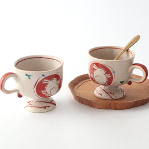 Zoho Kiln Footed Mug Red Rabitt | Mino Ware