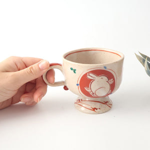 Zoho Kiln Footed Mug Red Rabitt | Mino Ware