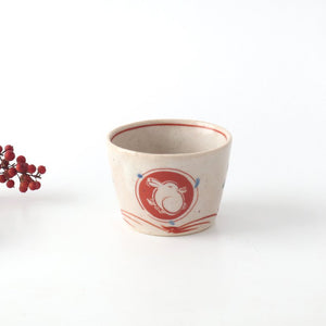 Zoho Kiln Soba Choko Red Rabitt | Free Cup Mino Ware