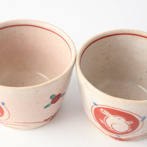 Zoho Kiln Soba Choko Red Rabitt | Free Cup Mino Ware