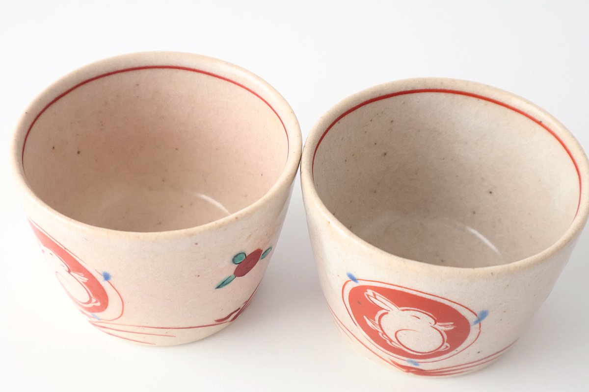 Zoho Kiln Soba Choko Red Rabitt | Free Cup Mino Ware