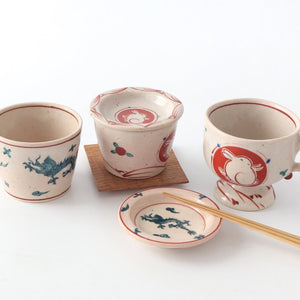 Zoho Kiln Soba Choko Red Rabitt | Free Cup Mino Ware