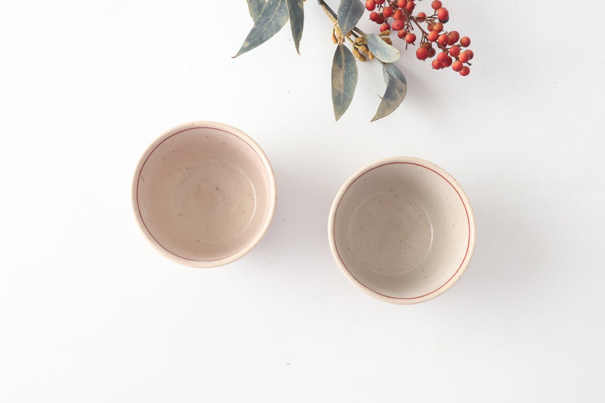 Zoho Kiln Soba Choko Red Rabitt | Free Cup Mino Ware